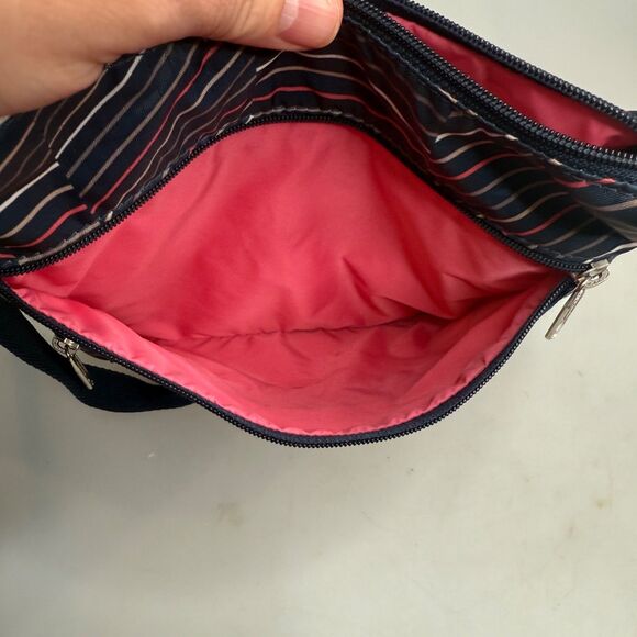 Le SportSac Women's Angle Lines Patter Multicolor Crossbody Shoulder Bag - Picture 11 of 16